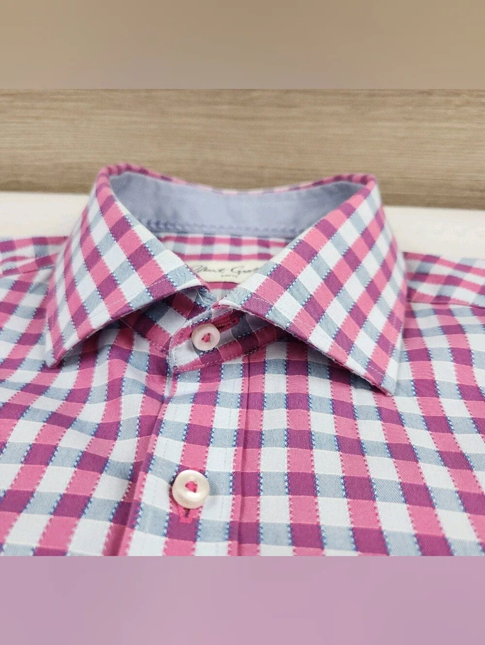 Robert Graham Dress Shirt Mens 16.5 Multicolor Long Sleeve Button Up Check